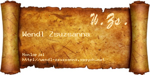 Wendl Zsuzsanna névjegykártya